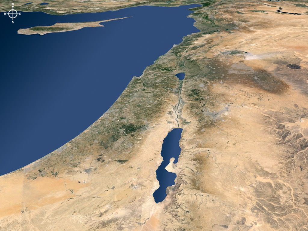 eretz yisrael satellite view